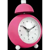 Karlsson Alarm Clock Chaplin Metal Matt Bright Pink - Pink - H:12.7CM