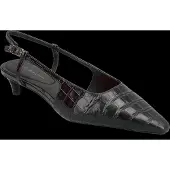 Tommy Hilfiger Croc Slingback Slanted Heel - Black - 37