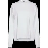 Weekday Long-Sleeved Boxy Cotton T-Shirt - White - S
