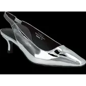Woden Maxine Slingback Metallic - Silver - 37
