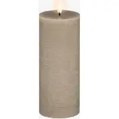 Uyuni Led Pillar Candle - Beige - H20CM