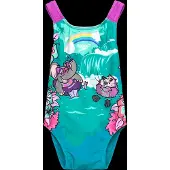 Speedo Girls Learn To Swim Printed Crossback - Blue - 74-80