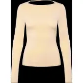 Weekday Open Back Long Sleeve Top - Yellow - M
