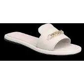 Tommy Hilfiger Leather Horsebit Mule - Cream - 38