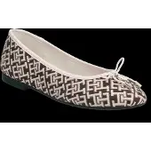 Tommy Hilfiger Th Charm Jacquard Ballerina - Brown - 39