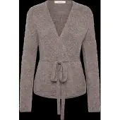 Selected Slfgabella Ls Knit Belt Cardigan - Beige - XXL