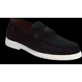 Tommy Hilfiger Light Suede Flag Hardware Loafer - Navy - 45