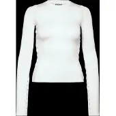 Weekday Slim Long-Sleeved Press Stud Top - White - S