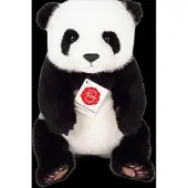 Teddy HERMANN® Sitting Panda 28 Cm - Black - 28 CM