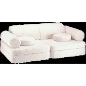 WigiWama Settee Teddy - Cream - 136X 78X 46CM