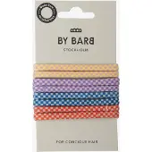 ByBarb Hair ties multicoloured 8-pack, recycled material squared patte