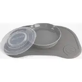 Twistshake Click Mat + Plate 6+M Pastel Grey - Grey - ONE SIZE