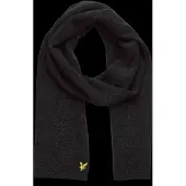 Lyle & Scott Lambswool Ribbed Scarf - Grey - ONE SIZE