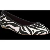 Mango Animal-Print Ballet Flats - Black - 35