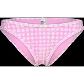 Monki High Cut Seersucker Bikini Bottom - Pink - L