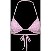 Monki Halterneck Triangle Seersucker Bikini Top - Multi/patterned - M