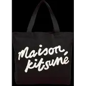 Maison Kitsuné Handwriting Tote - Black - ONE SIZE