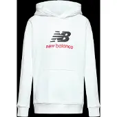 New Balance French Terry Stacked Logo Hoodie - White - 134