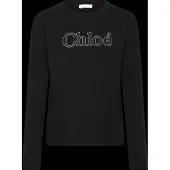 Chloé Logo Long Sleeve Top - Black - 6 Y