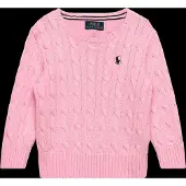 Ralph Lauren Combed Cotton-Ls Cable Cn-Tp-Swt - Pink - 102-108