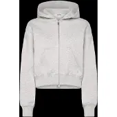 Weekday Cropped Boxy Zip Hoodie - Grey - L