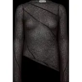 Weekday Cut And Sew Long Sleeved Top - Black - XS