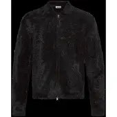 Weekday Hairy Knitted Zip Cardigan - Black - XS