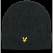 Lyle & Scott Knitted Ribbed Beanie - Navy - ONE SIZE