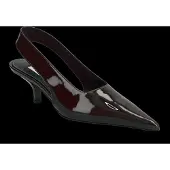 Totême Patent-Leather Slingback Pumps - Brown - 40