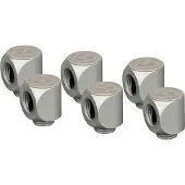Thermal Grizzly DeltaMate Rotary 90° -liitinsarja, 6 kappaletta, matta nikkeli