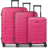 SMARTBOX Edition 01 4-pyöräinen Matkalaukkusetti 3-osainen Laajennettava Pinkki