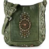 Campomaggi Nora Crossbody-laukku Nahka 26 cm Vihreä