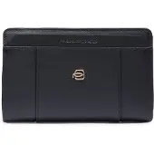 Piquadro Circle Lompakko RFID-suoja Nahka 14.5 cm Musta