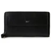 Braun Büffel Golf 3.0 Lompakko RFID-suoja Nahka 19 cm Musta