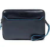 Piquadro Blue Square Crossbody-laukku Nahka 23 cm Sininen