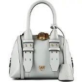 Pinko Bowling Bag Käsilaukku Nahka 21 cm Hopeanvärinen