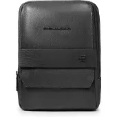 Piquadro Solm Crossbody-laukku Nahka 25 cm Musta