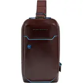 Piquadro Blue Square Crossbody-laukku Nahka 15 cm Ruskea