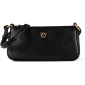 Pinko Half Moon Crossbody-laukku Nahka 23 cm Musta