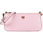 Pinko Half Moon Crossbody-laukku Nahka 23 cm Vaaleanpunainen