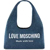 Love Moschino Denim Signature Love Olkalaukku 34 cm Sininen