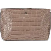 Ralph Lauren Top Iltalaukku Nahka 28 cm Harmaa
