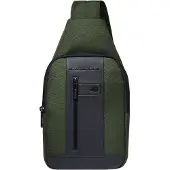 Piquadro Brief Crossbody-laukku 20 cm Vihreä