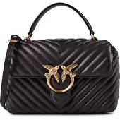Pinko Love Lady Käsilaukku Nahka 22 cm Harmaa