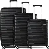 American Tourister Roadrush 4-pyöräinen Matkalaukkusetti 3-osainen Laajennettava Musta