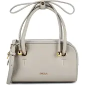 Furla Poppy Käsilaukku Nahka 20 cm Harmaa