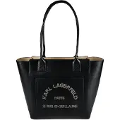 Karl Lagerfeld Daily Olkalaukku Nahka 36 cm Musta