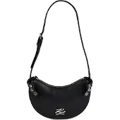 Karl Lagerfeld Autograph Crossbody-laukku Nahka 26 cm Musta