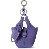 Ralph Lauren for woman. 427P16457001 Lilac suede Polo Play bag charm (OSFA), Casual, Purple, Leather