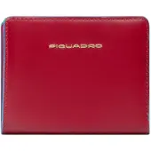 Piquadro Blue Square Lompakko RFID-suoja Nahka 11 cm Punainen